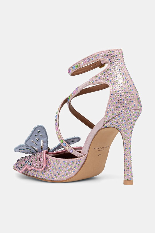 Obuwie Kurt Geiger London szpilki Butterfly Strap Court 5610453069 różowy
