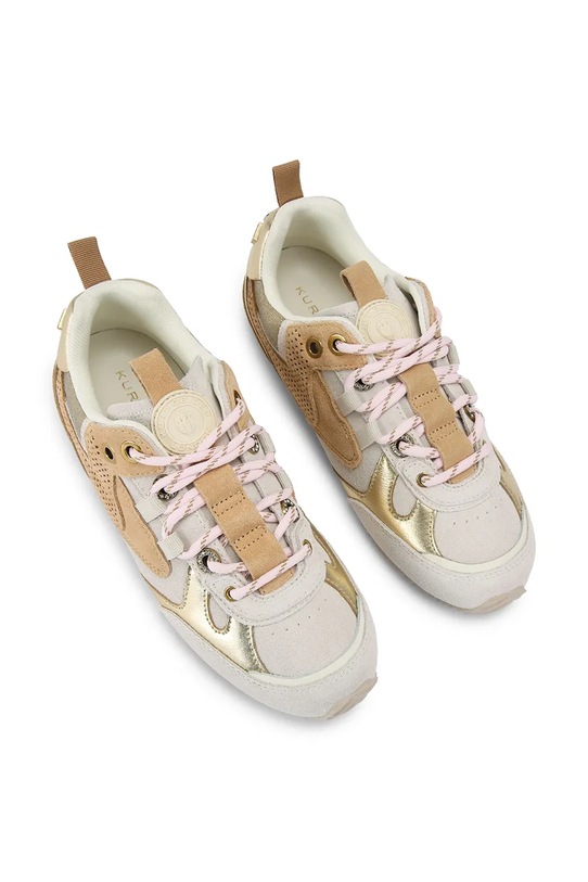 Kurt Geiger London Kurt Slim Runner sneakersy damskie skórzane 5613515219 beżowy SS26