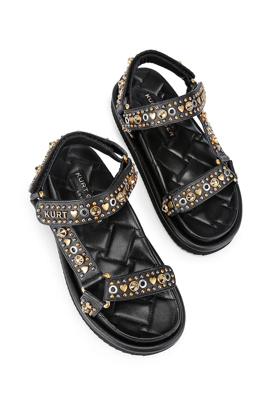 Kurt Geiger London sandały damskie skórzane Orson Sandal 4461609109 czarny SS26