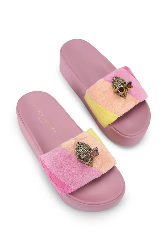 Kurt Geiger London klapki na platformie damskie Meena Eagle Platform 4797898689 różowy SS26