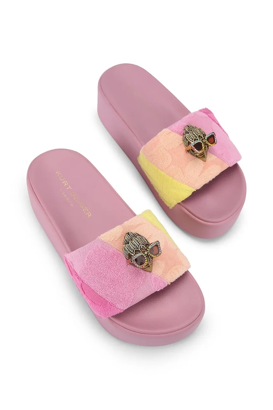 Kurt Geiger London klapki na platformie damskie Meena Eagle Platform 4797898689 różowy SS26