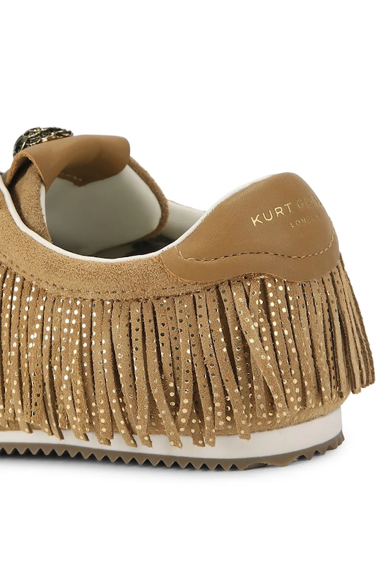 Kurt Geiger London Islington Fringe Sneaker sneakersy damskie skórzane 5377933209 zielony SS26