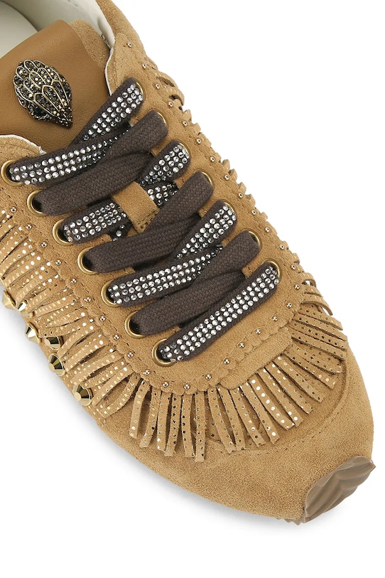 Kurt Geiger London Islington Fringe Sneaker sneakersy damskie skórzane zielony 5377933209