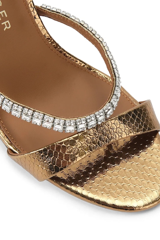 Kurt Geiger London szandál magas sarkú bőr Crystal Strap Sandal arany 5393760189