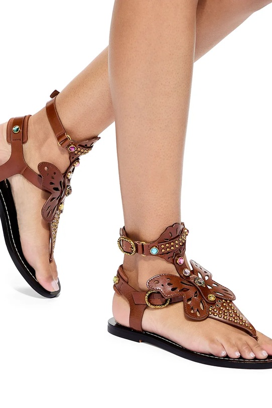 Kurt Geiger London sandały rzymianki damskie skórzane Boho Butterfly Gladiator 5596730109