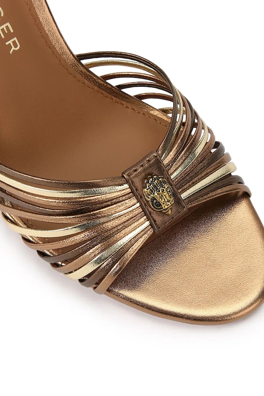 Kurt Geiger London szpilki skórzane Multi Strap Tie Sandal brązowy 5601465109