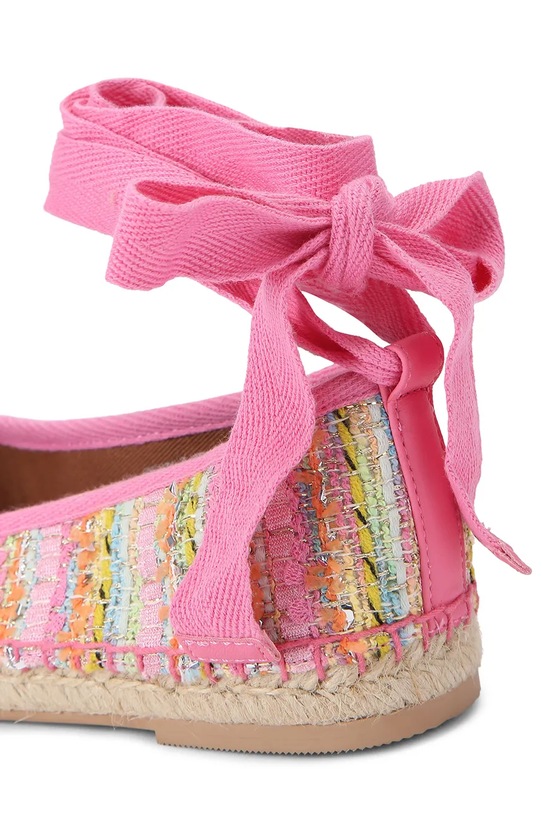 Boty Kurt Geiger London ženské espadrily Pimlico Tie Ballet 5601657609 růžová