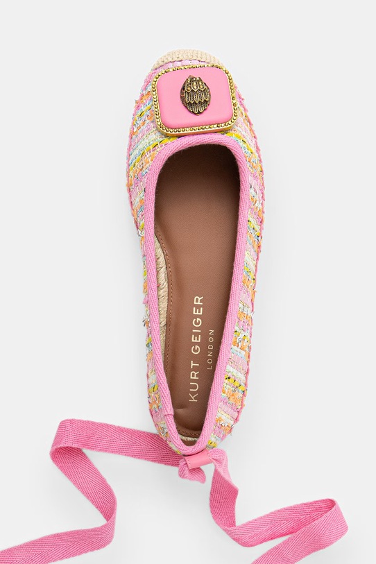 Kurt Geiger London espadryle damskie Pimlico Tie Ballet różowy 5601657609