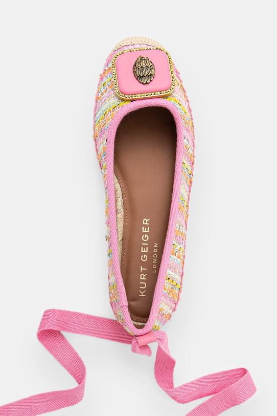 Kurt Geiger London espadryle damskie Pimlico Tie Ballet różowy 5601657609