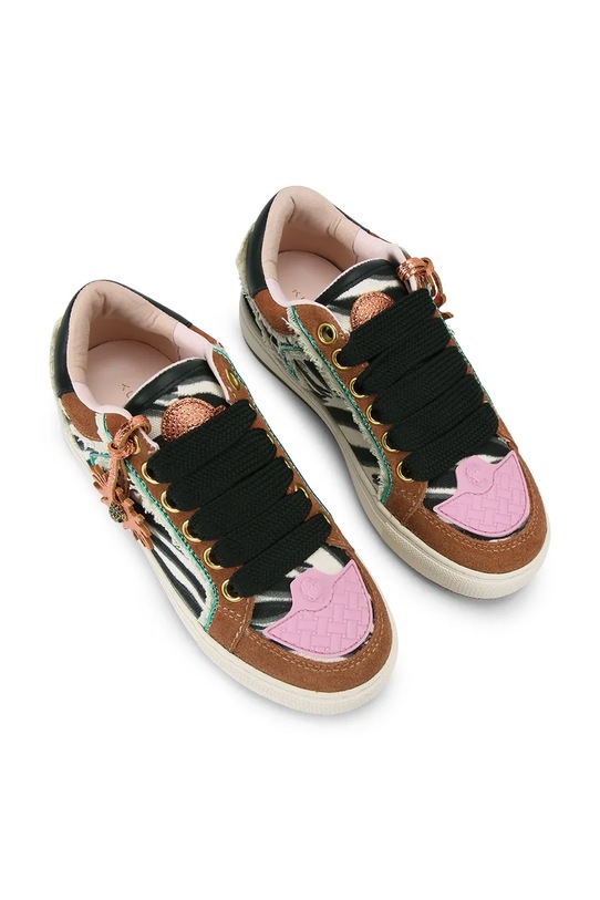 Kurt Geiger London Southbank Tag sneakersy damskie 9564336629 brązowy SS26