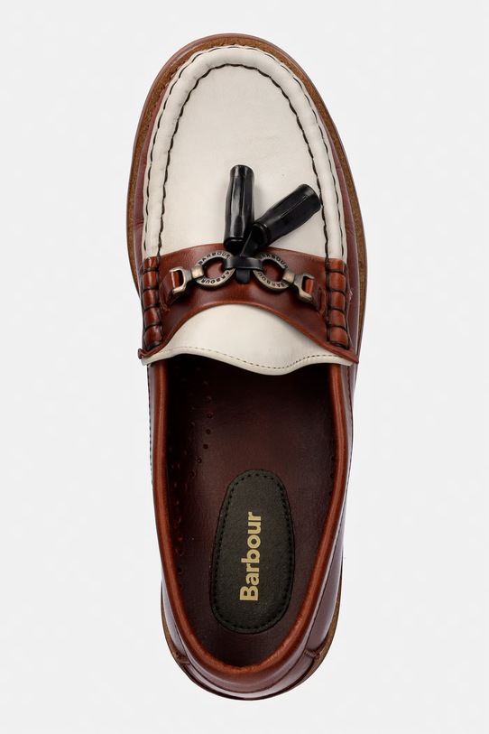 Barbour LFO0784BR71 mokasyny damskie skórzane brązowy LFO0784BR71