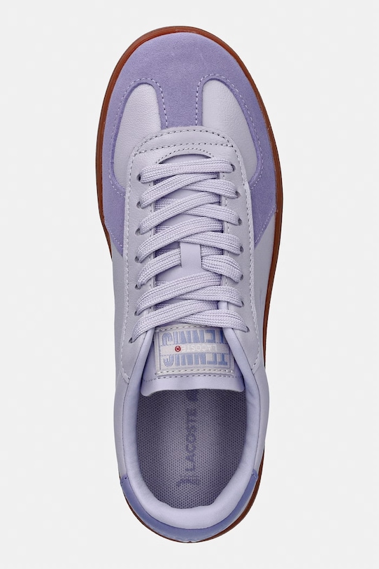 Lacoste sneakersy skórzane Baseshot Pro fioletowy 50SFA0033.APA
