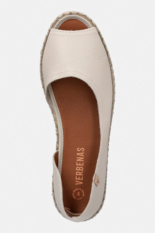 Verbenas espadryle damskie skórzane CRUZ NUCLEO/GAL beżowy 0300521073.CRUDO