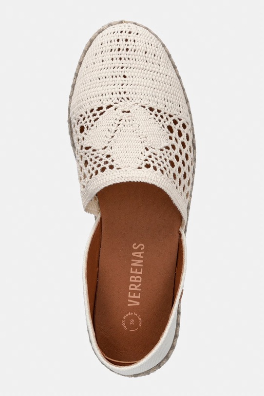 Verbenas espadryle damskie CARMEN CROCHET-LINO/PARIS beżowy 0300580561.CRUDO