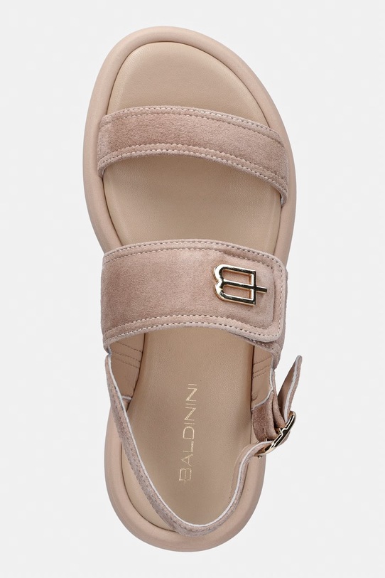 Baldinini sandály na platformě dámské semišové béžová D6E328P1CAMO.7890