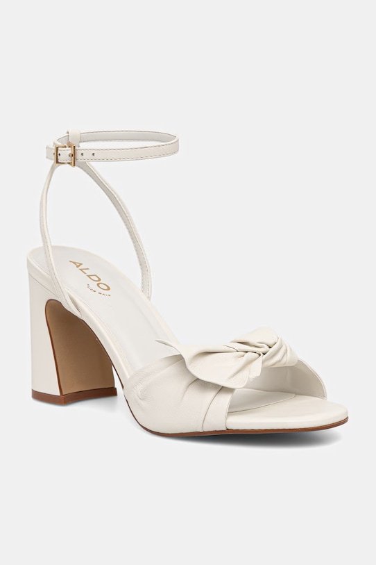 Aldo sandały na słupku skórzane ANGELKNOT beżowy 14039537.ANGELKNOT