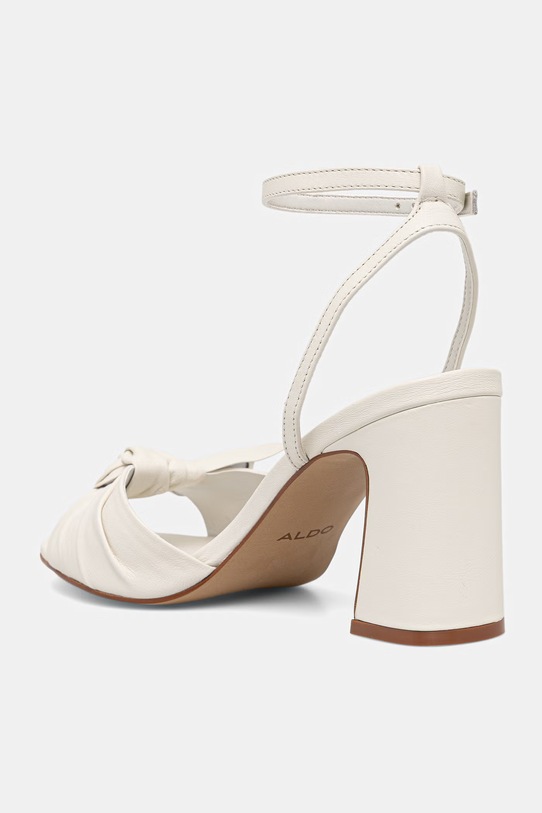 Obuwie Aldo sandały na słupku skórzane ANGELKNOT 14039537.ANGELKNOT beżowy