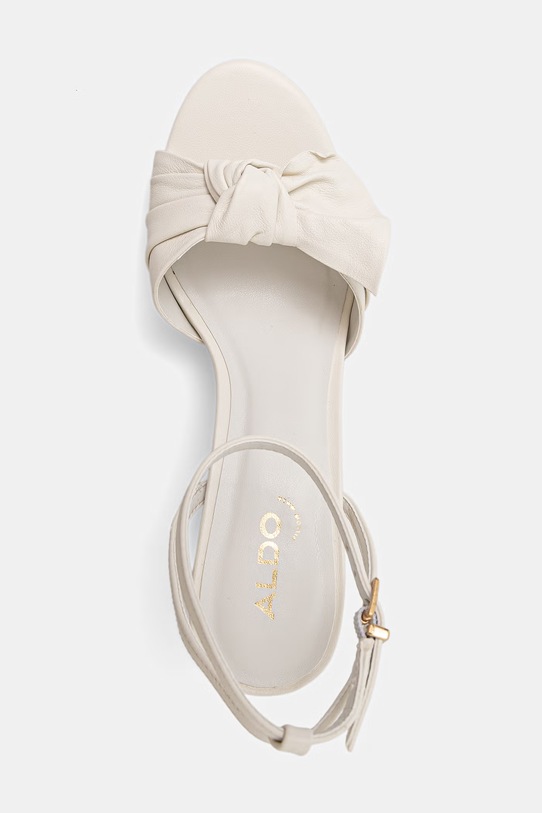 Aldo sandały na słupku skórzane ANGELKNOT beżowy 14039537.ANGELKNOT