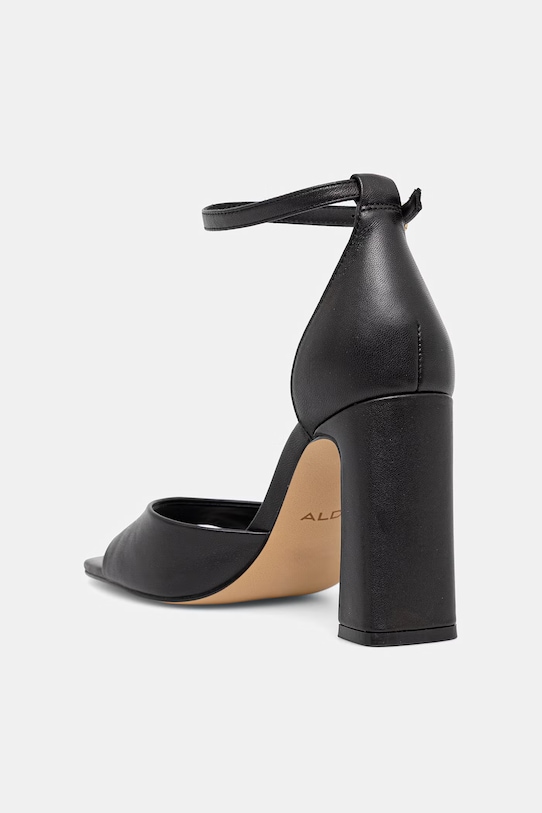 Obuwie Aldo sandały na słupku skórzane FLORIANNA 14344610.FLORIANNA czarny
