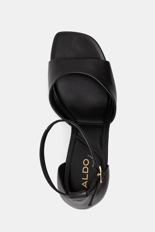Aldo sandały na słupku skórzane FLORIANNA czarny 14344610.FLORIANNA