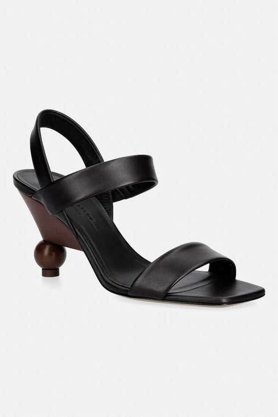 Weekend Max Mara босоніжки на високих підборах шкіряні Wkaaffetto коричневий 2615521015600.DBROWN