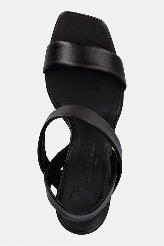 Weekend Max Mara босоніжки на високих підборах шкіряні Wkaaffetto коричневий 2615521015600.DBROWN