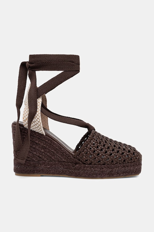 Weekend Max Mara espadryle na koturnie damskie Wkaaccordo 2615521155600.TOBACCO brązowy SS26