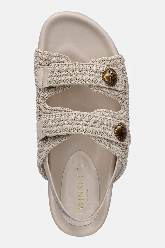 Twinset sandały damskie beżowy 261TGT046.00059