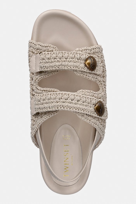 Twinset sandały damskie beżowy 261TGT046.00059