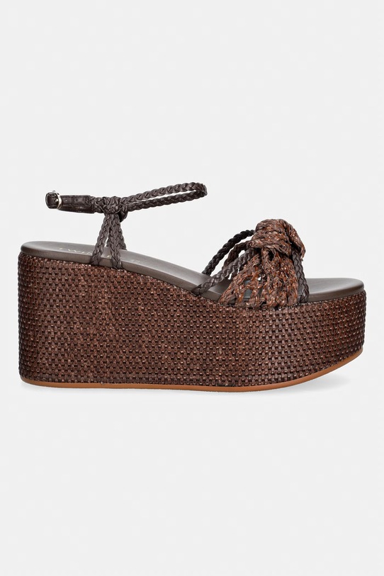 Twinset Σανδάλια 261TGT038.12110 καφέ SS26