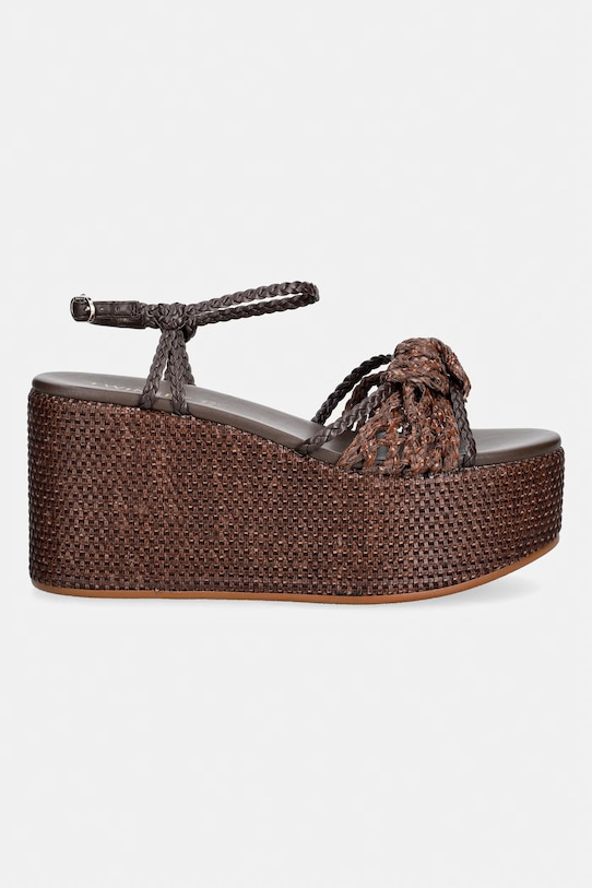 Twinset Σανδάλια 261TGT038.12110 καφέ SS26