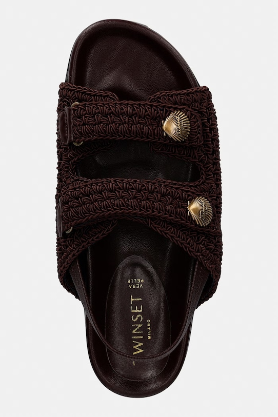 Twinset sandały damskie brązowy 261TGT046.12110