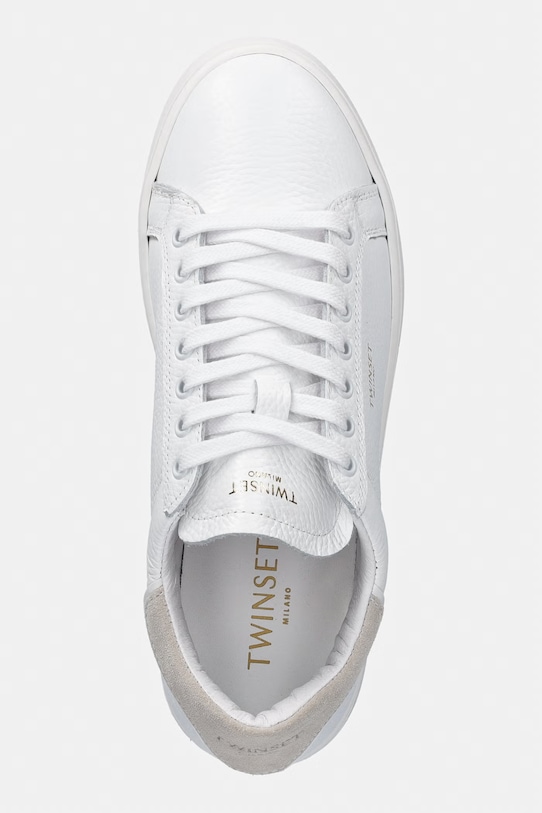 Twinset sneakersy damskie skórzane biały 261TGT126.00001