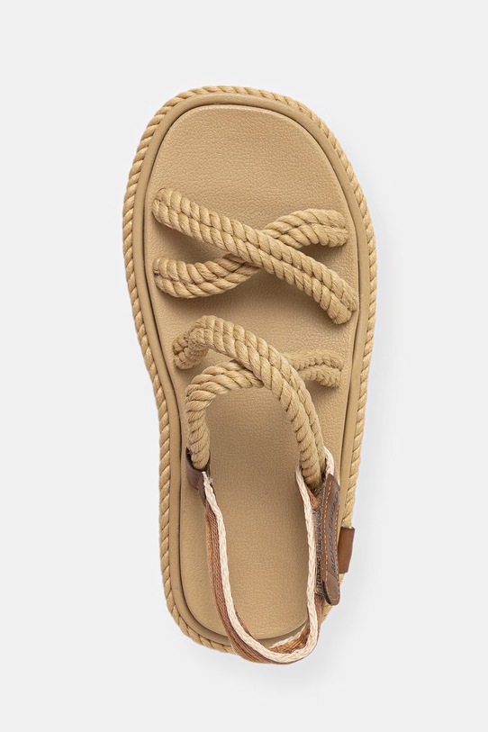 Bohonomad sandały na platformie damskie TAHITI beżowy TAH.0012.CPS