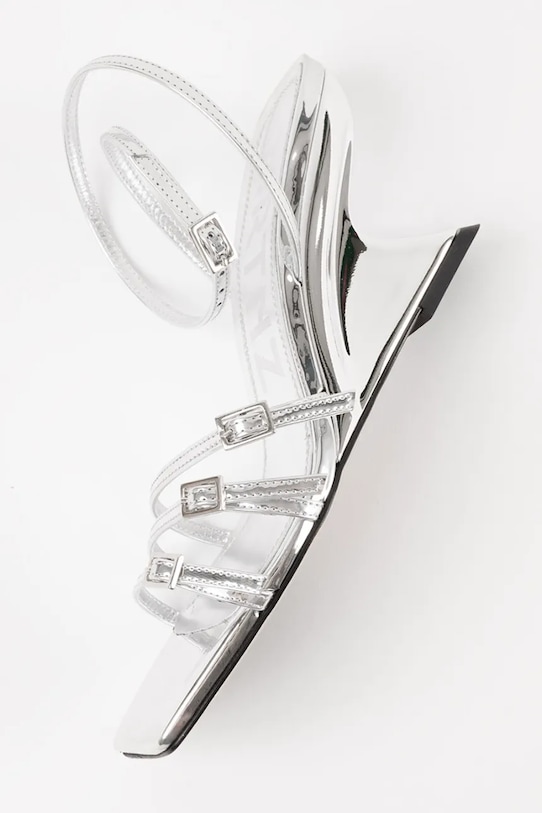 Взуття Souliers Martinez босоніжки на танкетці шкіряні EDEN EDEN.SILVER срібний