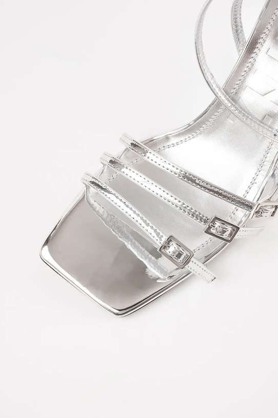 Souliers Martinez босоніжки на танкетці шкіряні EDEN срібний EDEN.SILVER