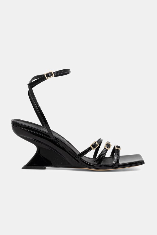 Souliers Martinez σανδάλια σε σφήνα δερμάτινα EDEN EDEN.BLACK μαύρο SS26