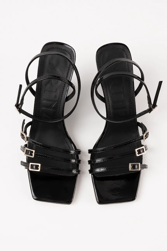 Souliers Martinez sandale wedges din piele EDEN EDEN.BLACK negru SS26