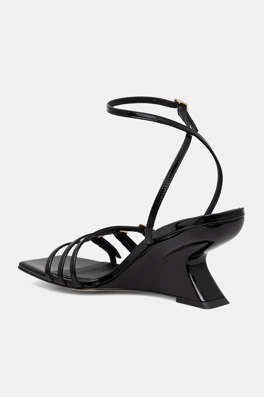 Παπούτσια Souliers Martinez σανδάλια σε σφήνα δερμάτινα EDEN EDEN.BLACK μαύρο