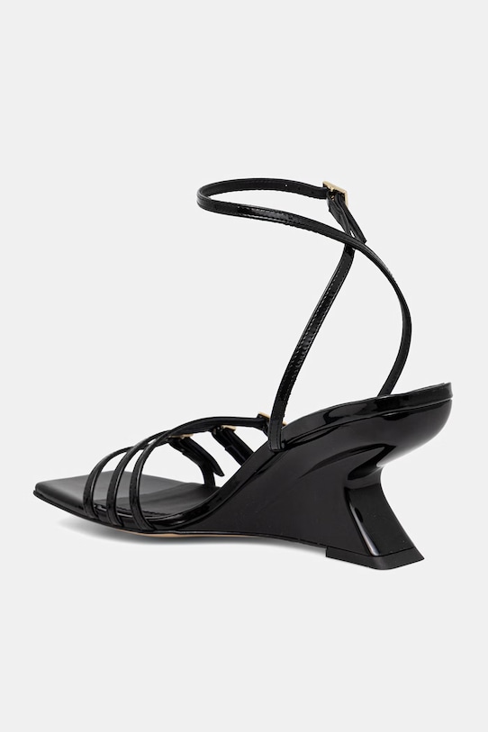 Παπούτσια Souliers Martinez σανδάλια σε σφήνα δερμάτινα EDEN EDEN.BLACK μαύρο