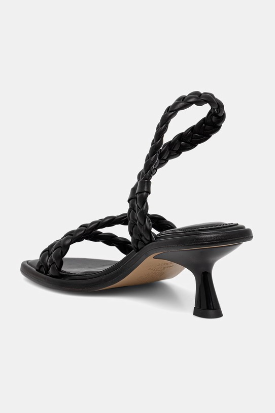 Obuwie Souliers Martinez sandały na niskim obcasie skórzane ANAYA ANAYA.BLACK czarny