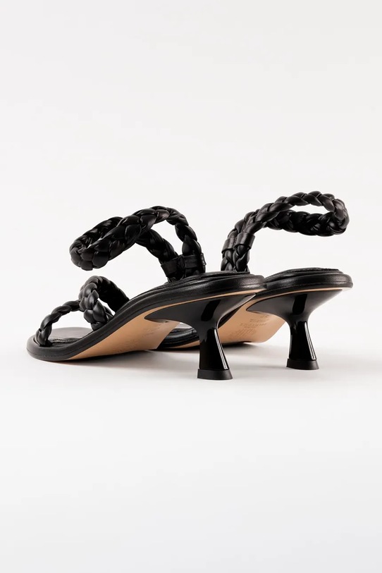 Obuv Souliers Martinez sandále na nízkom podpätku z kože ANAYA ANAYA.BLACK čierna