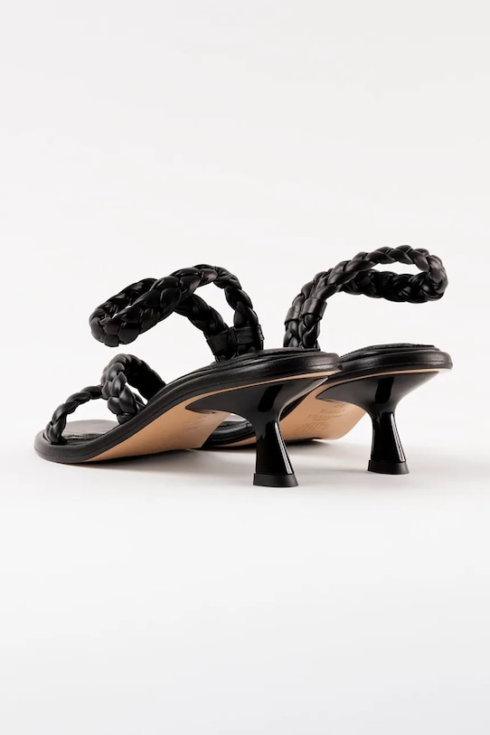 Взуття Souliers Martinez босоніжки на низькому підборі шкіряні ANAYA ANAYA.BLACK чорний