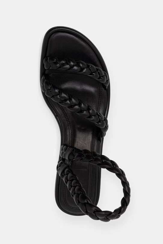 Souliers Martinez sandały na niskim obcasie skórzane ANAYA czarny ANAYA.BLACK