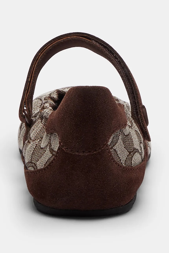 Obuwie Coach baleriny Coach Mary Jane Sneaker With Signature Jacquard CEE55.VJN brązowy