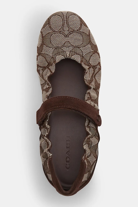 Coach baleriny Coach Mary Jane Sneaker With Signature Jacquard brązowy CEE55.VJN