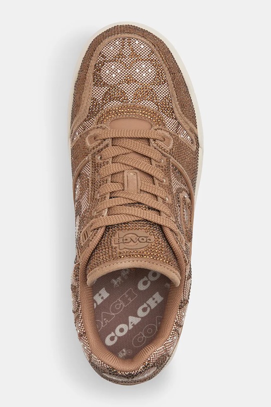 Coach Coach All Over Crystals Signature sneakersy damskie brązowy CEG68.E28