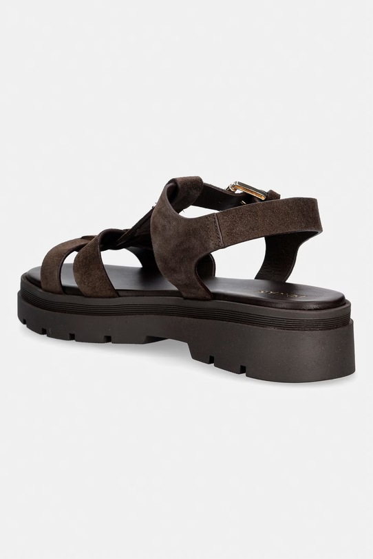 Obuwie Jonak sandały damskie zamszowe LIVERPOOL CROUTE 3800406 brązowy