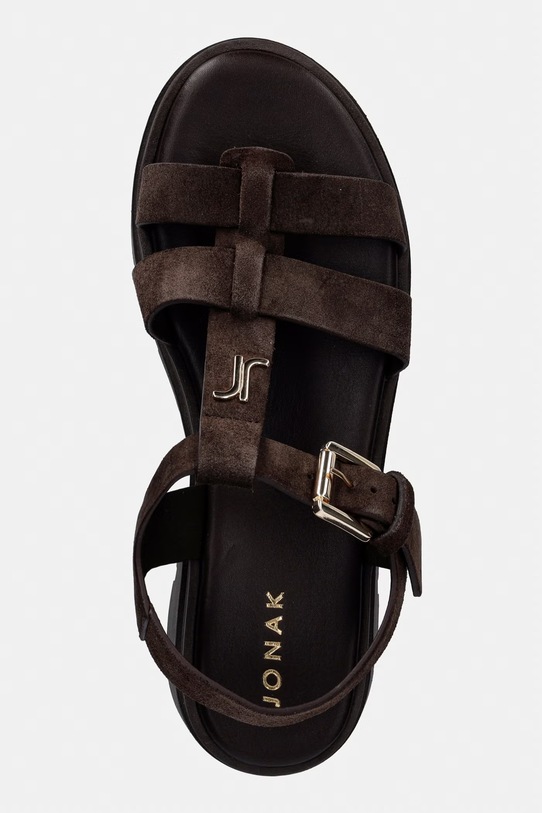 Jonak sandały damskie zamszowe LIVERPOOL CROUTE brązowy 3800406