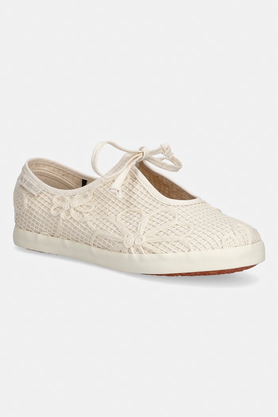 Superga balerinke 2442 BALLERINA LACE NET FLOWER bež S1138PW.AAG